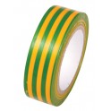 PVC páska žlutá s zel.pruhy 19x0.13x10M